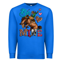 True Royal be mine cowboy rodeo valentines day Premium Sweatshirt - Jasminsmagicworld