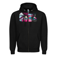 Black racing coffee cups Zipper Hoodie - JahusDesignShop