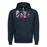 Navy racing coffee cups Zipper Hoodie - JahusDesignShop
