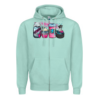 Seafoam racing coffee cups Zipper Hoodie - JahusDesignShop