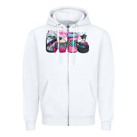 White racing coffee cups Zipper Hoodie - JahusDesignShop