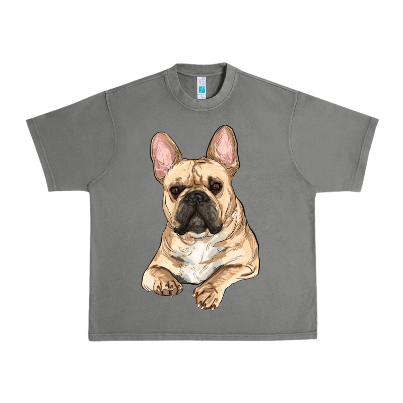 French Bulldog Sitting Urban Heavy Tee by RanaPortraitStore | Teevron