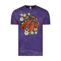 Cloud Purple basketball with patterns and daisies Vintage Tee - texasbilliewilder