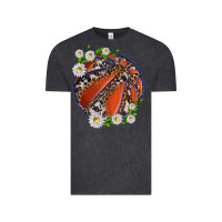 Vintage Black basketball with patterns and daisies Vintage Tee - texasbilliewilder
