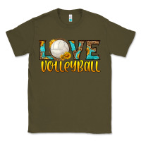 Army Green love volleyball Classic Tee - HRA Design Shop