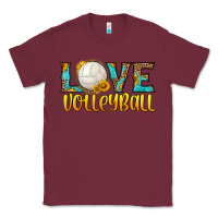 Burgundy love volleyball Classic Tee - HRA Design Shop