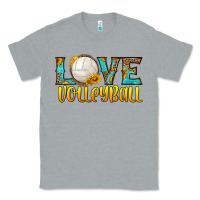 Heather Grey love volleyball Classic Tee - HRA Design Shop
