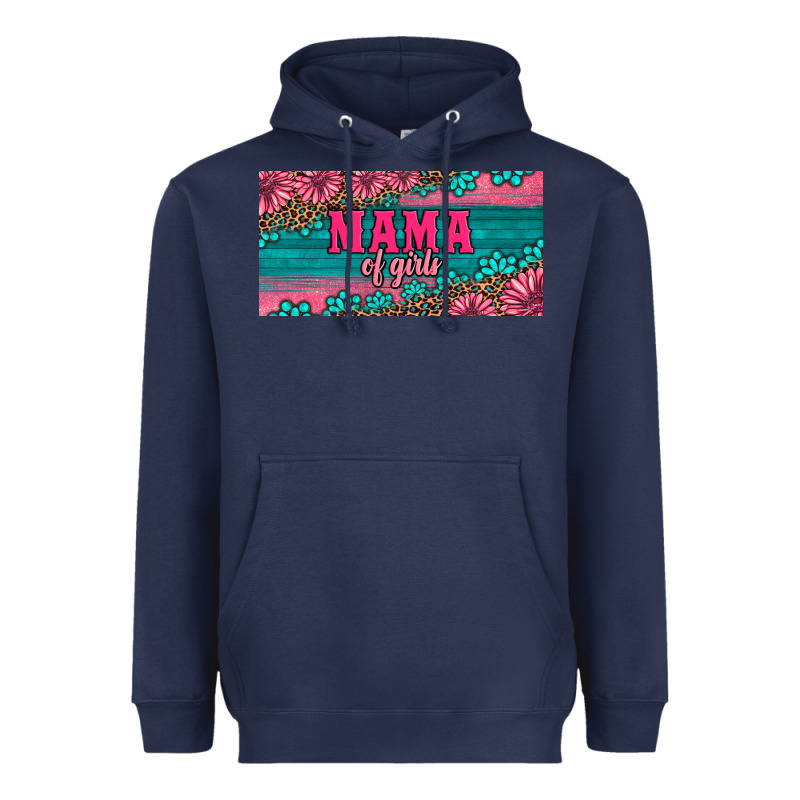 Pink Roses Mama Of Girls License Plate Heavyweight Hoodie by Artiststas | Teevron