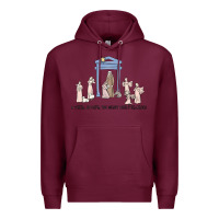 Burgundy a thrill of hope nativity Premium Hoodie - MaliasSmallBusiness
