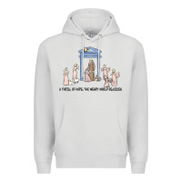 Dove Grey a thrill of hope nativity Premium Hoodie - MaliasSmallBusiness