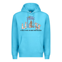 Ocean Blue a thrill of hope nativity Premium Hoodie - MaliasSmallBusiness