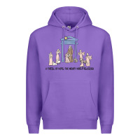 Purple a thrill of hope nativity Premium Hoodie - MaliasSmallBusiness