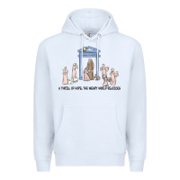 White a thrill of hope nativity Premium Hoodie - MaliasSmallBusiness