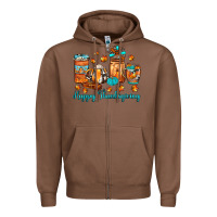 Chestnut happy thanksgiving coffee Zipper Hoodie - JahusDesignShop