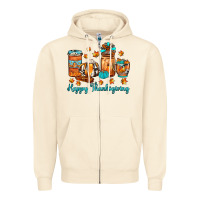 Sandshell happy thanksgiving coffee Zipper Hoodie - JahusDesignShop