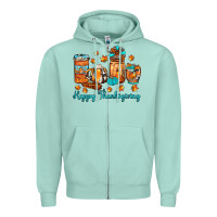 Seafoam happy thanksgiving coffee Zipper Hoodie - JahusDesignShop