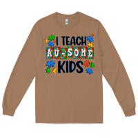 Toasted Coconut i teach ausome kids Long Sleeve Tee - AdoDesignShop
