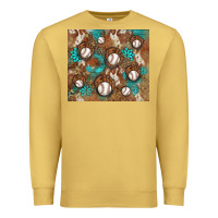 Antique Gold baseball turquoise gemstones western patterns Premium Sweatshirt - BarkalooDesign