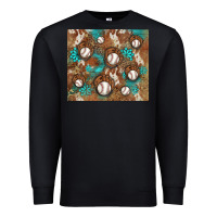 Black baseball turquoise gemstones western patterns Premium Sweatshirt - BarkalooDesign