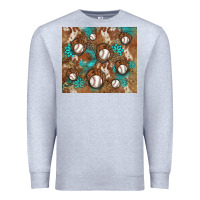 Heather Grey baseball turquoise gemstones western patterns Premium Sweatshirt - BarkalooDesign