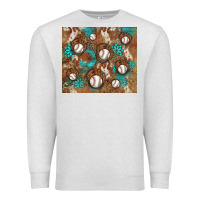 Oatmeal Heather baseball turquoise gemstones western patterns Premium Sweatshirt - BarkalooDesign
