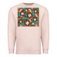 Pale Pink baseball turquoise gemstones western patterns Premium Sweatshirt - BarkalooDesign