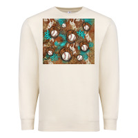 Sandshell baseball turquoise gemstones western patterns Premium Sweatshirt - BarkalooDesign