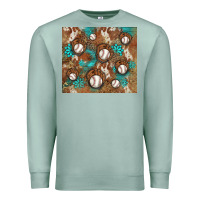 Seafoam baseball turquoise gemstones western patterns Premium Sweatshirt - BarkalooDesign