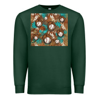 Sports Green baseball turquoise gemstones western patterns Premium Sweatshirt - BarkalooDesign
