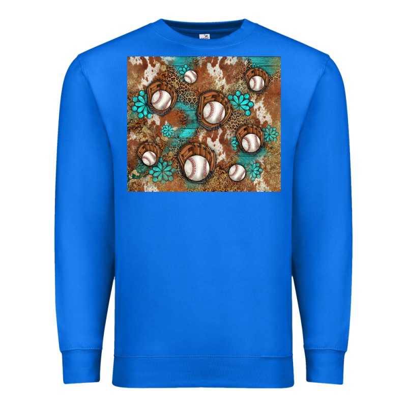 Baseball Turquoise Gemstones Western Patterns Premium Sweatshirt by BarkalooDesign | Teevron