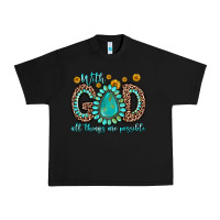Black with god all things are possible gemstone Urban Heavy Tee - Zillion Design Studio