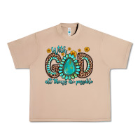 Burro with god all things are possible gemstone Urban Heavy Tee - Zillion Design Studio