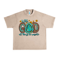 French Oak with god all things are possible gemstone Urban Heavy Tee - Zillion Design Studio