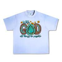 Grape Ice with god all things are possible gemstone Urban Heavy Tee - Zillion Design Studio