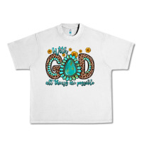 Lunar Rock with god all things are possible gemstone Urban Heavy Tee - Zillion Design Studio