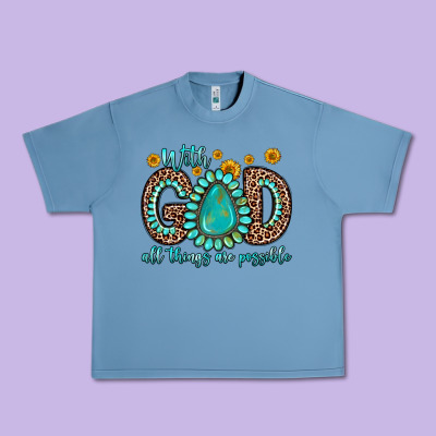 With God All Things Are Possible Gemstone Urban Heavy Tee Designed By Zillion Design Studio