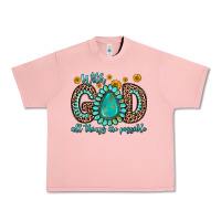 Salmon with god all things are possible gemstone Urban Heavy Tee - Zillion Design Studio