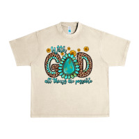 Sandshell with god all things are possible gemstone Urban Heavy Tee - Zillion Design Studio