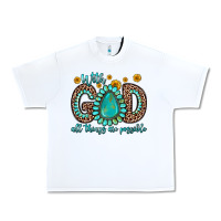 White with god all things are possible gemstone Urban Heavy Tee - Zillion Design Studio
