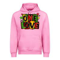 Fuchsia Pink one love juneteenth Urban Hoodie - LillyAllenDesigns