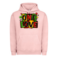 Pigment Salmon one love juneteenth Urban Hoodie - LillyAllenDesigns