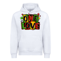 White one love juneteenth Urban Hoodie - LillyAllenDesigns