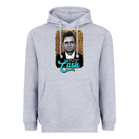 Heather Grey johnny cash Heavyweight Hoodie - AdoDesignShop