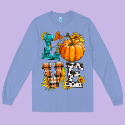 Love Pumpkin Long Sleeve Tee Designed By Hra Design Shop
