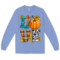 Colony Blue love pumpkin Long Sleeve Tee - HRA Design Shop