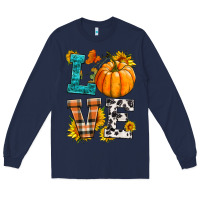 Navy love pumpkin Long Sleeve Tee - HRA Design Shop