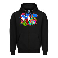 Black western leopard puerto rico   hearts Zipper Hoodie - AdoDesignShop