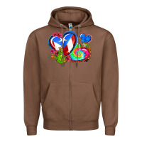 Chestnut western leopard puerto rico   hearts Zipper Hoodie - AdoDesignShop