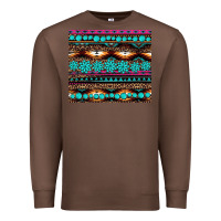 Chestnut leopard aztec turquoise jewelry Premium Sweatshirt - BarkalooDesign