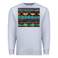 Heather Grey leopard aztec turquoise jewelry Premium Sweatshirt - BarkalooDesign